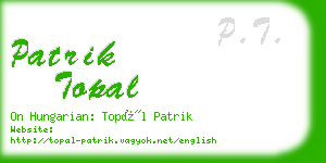 patrik topal business card